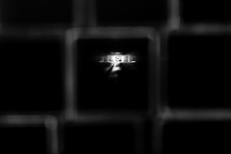 abstract of light at the end of the tunnelの写真素材