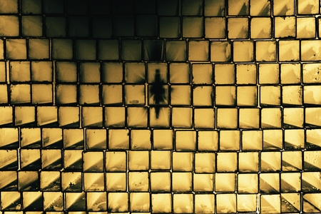 close up stack of square stainless tube in factoryの写真素材