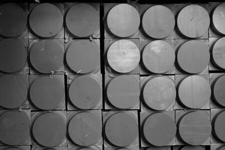 group of plastic circle block for background usedの写真素材