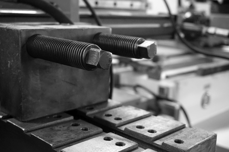 close up part of bending machine toolの写真素材