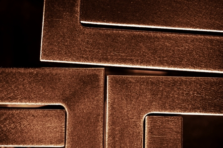 stack of angle metal texture in the factory