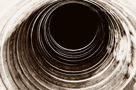 abstract of dark at the end of the tunnel