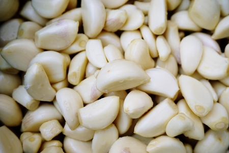 group cloves of garlic texture for background usedの写真素材