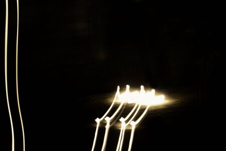 abstract of candle light in different shapes