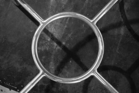 abstract of circle metal tube for background usedの写真素材