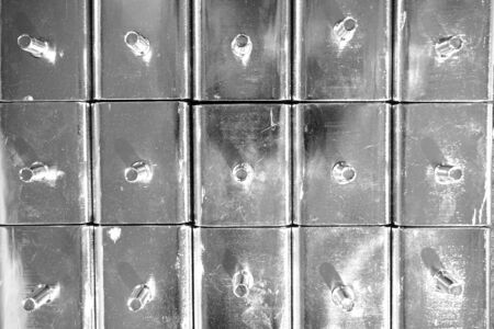 abstract of metal square shape for background usedの写真素材