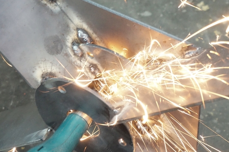 abstract of polish sparking in the factory