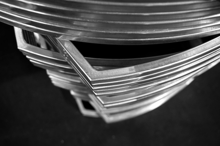 abstract of metal curve for background used