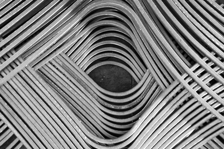 abstract of metal curve for background usedの写真素材