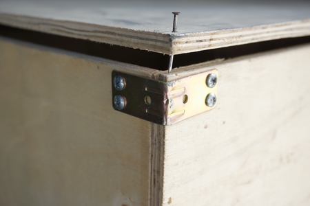 Broken box closeup photo