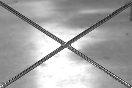 abstract of metal X shape symbol for background usedの写真素材