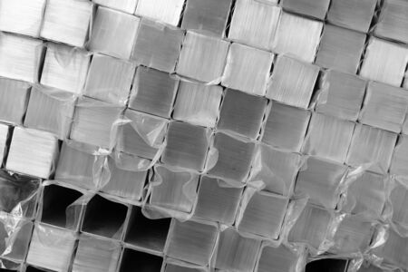 abstract of stack metal cube for background used