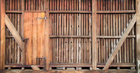 Rustic antique wooden door.の写真素材
