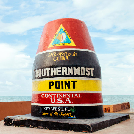 Southernmost point, Key West, Florida, USA.の写真素材