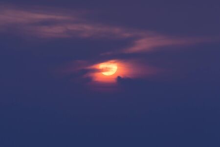 Sun rise and sun set background. Panoramic image.