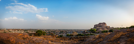 Panoramic view of Mehrangarh fort at Jodhpur, Rajasthan, India.の写真素材
