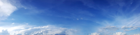 Panorama sky with cloud on a sunny day. Beautiful cirrus cloud.の写真素材