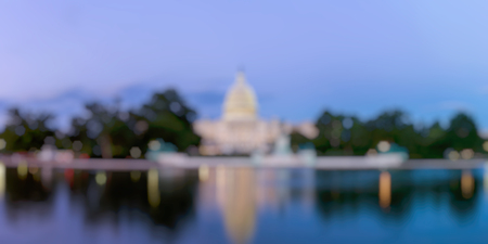 Out of Focus of The United Statues Capitol Building, Washington DC, USA.の写真素材