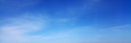 Panorama sky with cloud on a sunny day. Beautiful cirrus cloud.の写真素材