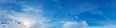 Panorama sky with cloud on a sunny day. Beautiful cirrus cloud.の写真素材
