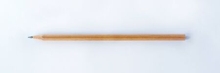 Wooden pencil isolated on white background. Education conceptual.