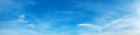 Panorama sky with cloud on a sunny day. Beautiful cirrus cloud.の写真素材