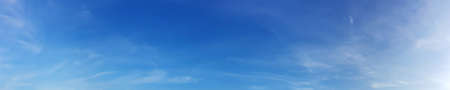Panorama sky with beautiful cloud on a sunny day. Panoramic high resolution image.の写真素材