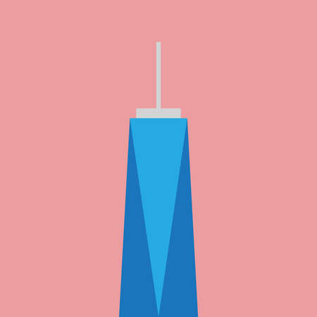 High rise skyscraper building simplicity outline style.のイラスト素材