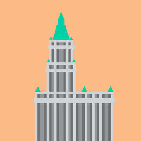 High rise skyscraper building simplicity outline style.&#x9;のイラスト素材