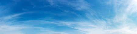 Panorama sky with cloud on a sunny day. Beautiful cirrus cloud.の写真素材