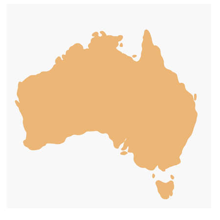 Doodle freehand drawing of Australia map. Vector illustration.のイラスト素材