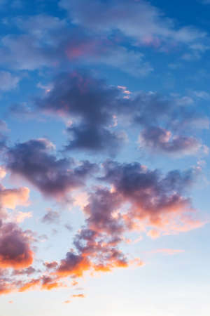 Colorful vertical sky with cloud on a sunny day.の写真素材
