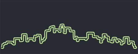 freehand drawing of modern cityscape skyline. vector illustration.のイラスト素材