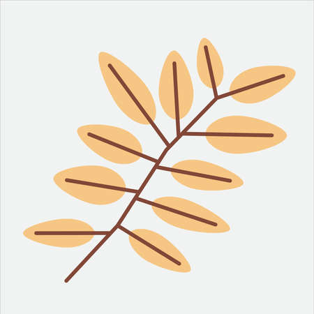 simplicity floral leaf drawing flat design.vector illustration.のイラスト素材