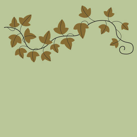 Simplicity ivy freehand drawing flat design. Vector illustration.のイラスト素材