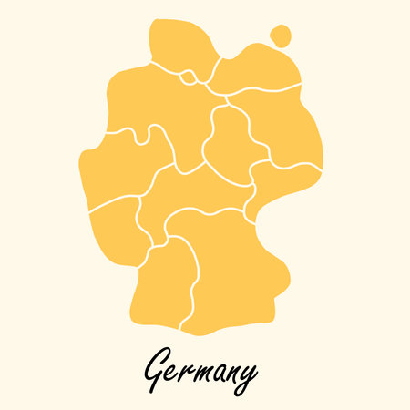Doodle freehand drawing of Germany map. vector illustration.のイラスト素材