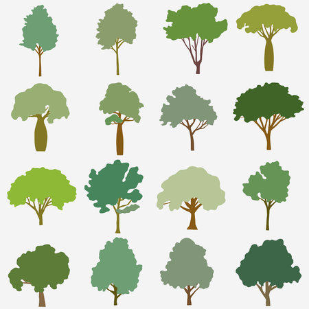 Simplicity tree freehand drawing flat design.Vector illustration.のイラスト素材