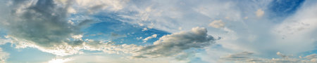 Panoramic sky on a sunny day.