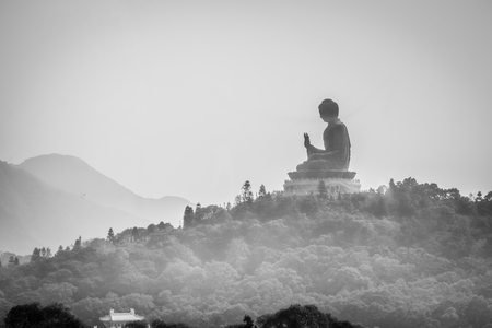 Tian Tan Buddha in Lantau island, Hong Kongの写真素材