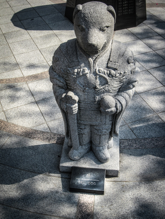 Chinese Zodiac, stone dog statue at Seoulの写真素材