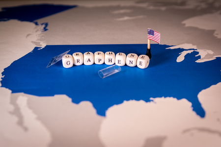 Graphene word over a USA mapの写真素材