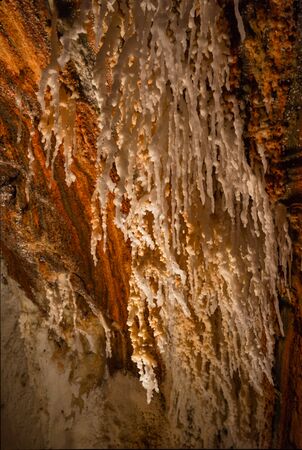 Stalactite formations into the old salt mine of Cardona