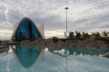 Valencia, Spain. February 10: Oceanografic in the City of Arts and Sciences.のeditorial素材