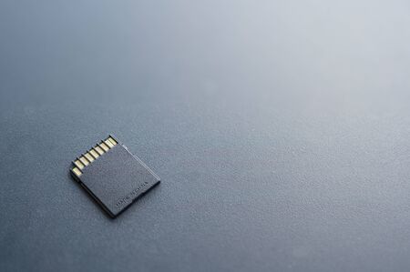 Black memory SD card with the text made in china