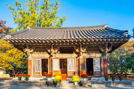Tiny Buddhist Temple of Bunhwangsa in Gyeongju.の写真素材