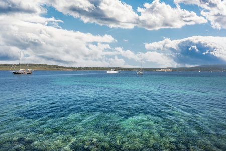 Idyllic Mediterranean Beauty: Fornells, Menorcaの写真素材