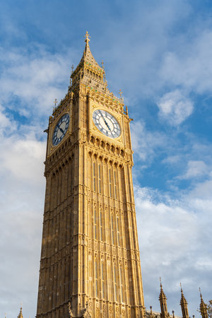 Big ben clock tower rising majestically in london, england