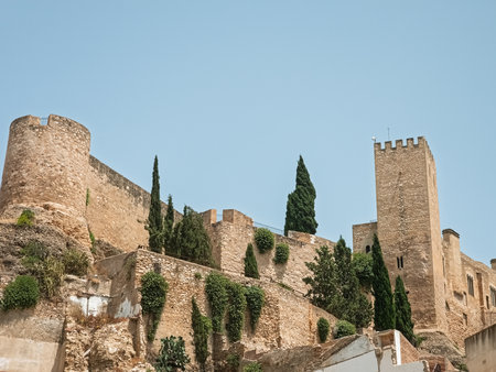 Medieval castle of La Suda overlooking Tortosa in Cataloniaの写真素材