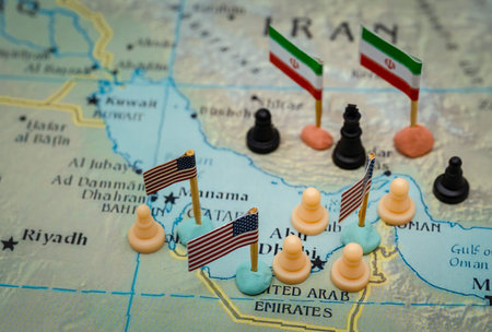 Geopolitical conflict between Iran and the USA for oil control