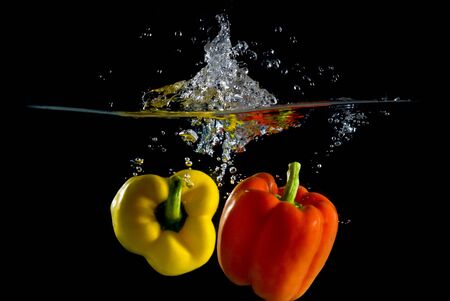 Fresh Vegetable in waterの写真素材